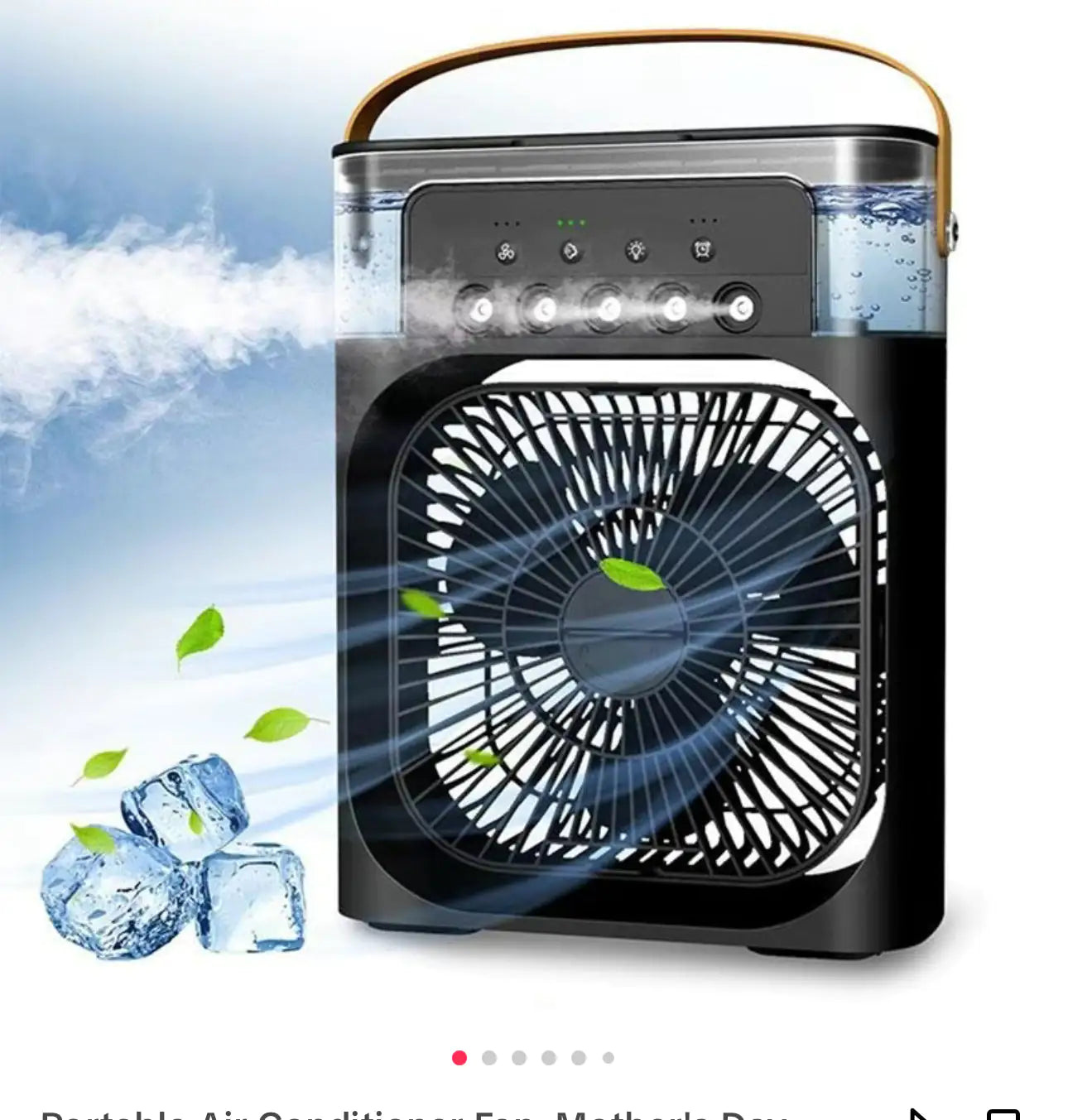 Portable 3-in-1 Air Cooler Fan – Mini AC for Room, Office & Car | Fast Cooling + Humidifier |